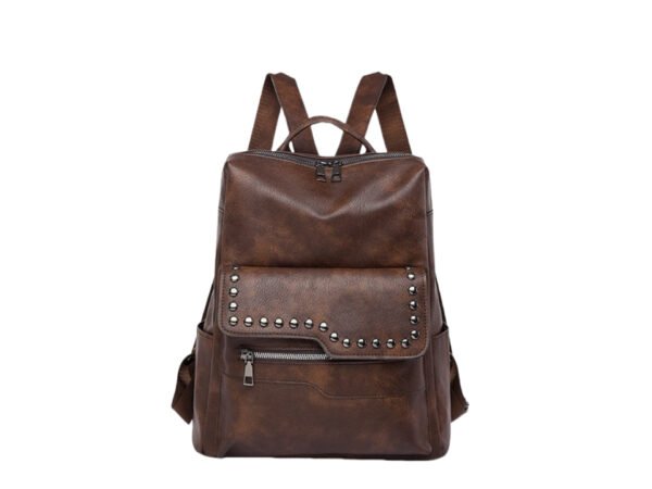 Retro-style studded backpack