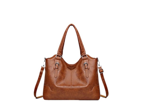 Soft leather large capacity tote bag